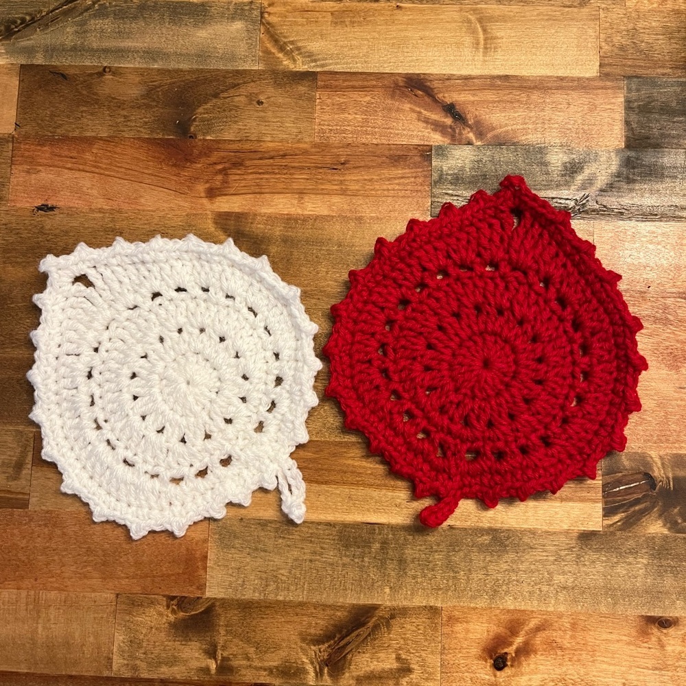Elegant Black Crochet Trivet Set
